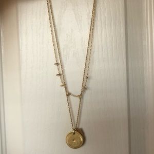 Madewell Gold coin layering necklaces